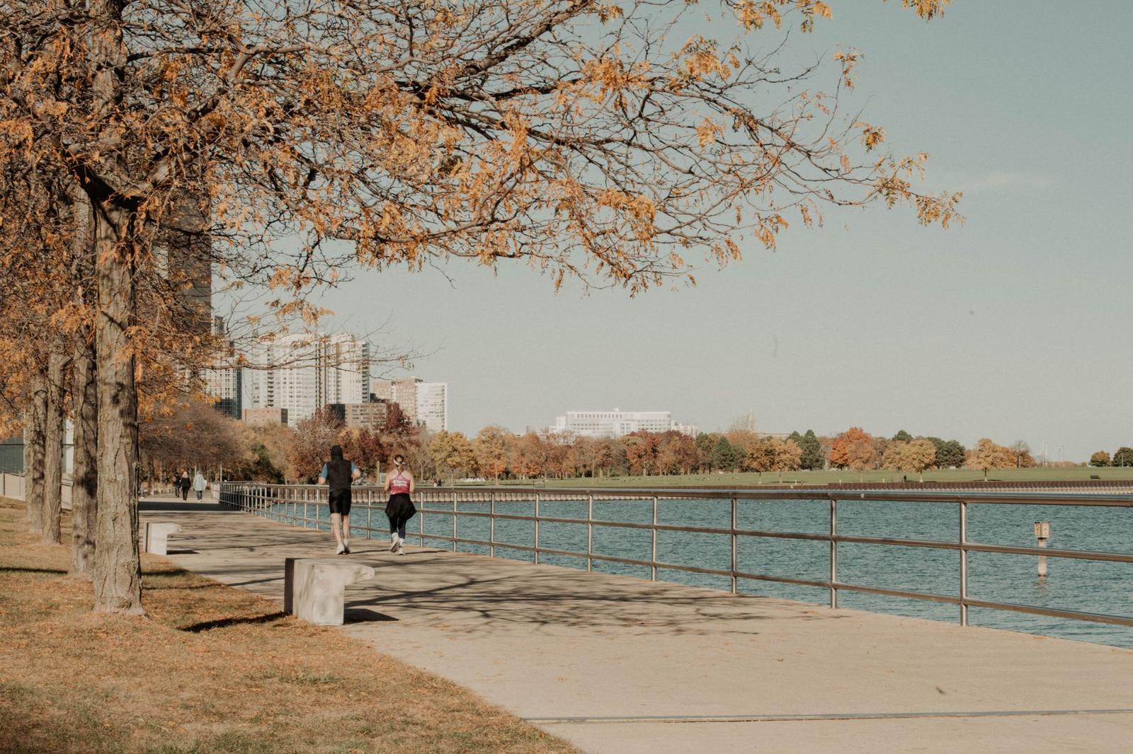 Autumn Jogging by the Milwaukee Waterfront